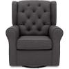imageDelta Children Emma Nursery Glider Swivel Rocker Chair Greenguard Gold Certified French GreyCharcoal