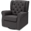 imageDelta Children Emma Nursery Glider Swivel Rocker Chair Greenguard Gold Certified French GreyCharcoal