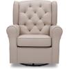 imageDelta Children Emma Nursery Glider Swivel Rocker Chair Greenguard Gold Certified French GreyFlax