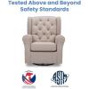 imageDelta Children Emma Nursery Glider Swivel Rocker Chair Greenguard Gold Certified French GreyFlax