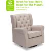 imageDelta Children Emma Nursery Glider Swivel Rocker Chair Greenguard Gold Certified French GreyFlax