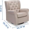 imageDelta Children Emma Nursery Glider Swivel Rocker Chair Greenguard Gold Certified French GreyFlax