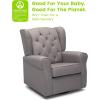 imageDelta Children Emma Nursery Glider Swivel Rocker Chair Greenguard Gold Certified French GreyFrench Grey