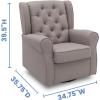 imageDelta Children Emma Nursery Glider Swivel Rocker Chair Greenguard Gold Certified French GreyFrench Grey