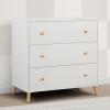 imageDelta Children Essex 3 Drawer Dresser with Interlocking Drawers EbonyNaturalBianca WhiteNatural
