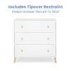 imageDelta Children Essex 3 Drawer Dresser with Interlocking Drawers EbonyNaturalBianca WhiteNatural
