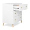 imageDelta Children Essex 3 Drawer Dresser with Interlocking Drawers EbonyNaturalBianca WhiteNatural