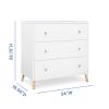imageDelta Children Essex 3 Drawer Dresser with Interlocking Drawers EbonyNaturalBianca WhiteNatural