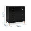 imageDelta Children Essex 3 Drawer Dresser with Interlocking Drawers EbonyNaturalEbonyNatural
