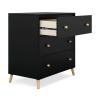 imageDelta Children Essex 3 Drawer Dresser with Interlocking Drawers EbonyNaturalEbonyNatural