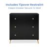 imageDelta Children Essex 3 Drawer Dresser with Interlocking Drawers EbonyNaturalEbonyNatural