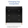 imageDelta Children Essex 3 Drawer Dresser with Interlocking Drawers EbonyNaturalEbonyNatural