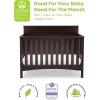 imageDelta Children Fancy 4in1 Convertible Baby Crib  Greenguard Gold Certified GreyDark Chocolate