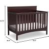 imageDelta Children Fancy 4in1 Convertible Baby Crib  Greenguard Gold Certified GreyDark Chocolate