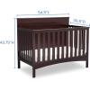 imageDelta Children Fancy 4in1 Convertible Baby Crib  Greenguard Gold Certified GreyDark Chocolate