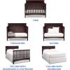 imageDelta Children Fancy 4in1 Convertible Baby Crib  Greenguard Gold Certified GreyDark Chocolate