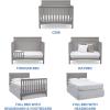 imageDelta Children Fancy 4in1 Convertible Baby Crib  Greenguard Gold Certified GreyGrey