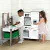 imageDelta Children Gourmet AllinOne Corner Play Kitchen  Toy Kitchen Playset with Safe ampamp Heatless Stove with Lights Oven Sink FridgeFreezer with Ice Maker and 20 Accessories NaturalWhiteNaturalWhite