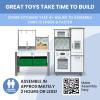 imageDelta Children Gourmet AllinOne Corner Play Kitchen  Toy Kitchen Playset with Safe ampamp Heatless Stove with Lights Oven Sink FridgeFreezer with Ice Maker and 20 Accessories NaturalWhiteNaturalWhite