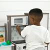 imageDelta Children Gourmet AllinOne Corner Play Kitchen  Toy Kitchen Playset with Safe ampamp Heatless Stove with Lights Oven Sink FridgeFreezer with Ice Maker and 20 Accessories NaturalWhiteNaturalWhite