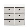 imageDelta Children Hayes Changing Table and Dresser for Bedroom with 6 Fabric Drawers Bianca WhiteFlax BinsBianca WhiteFlax Bins