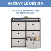 imageDelta Children Hayes Changing Table and Dresser for Bedroom with 6 Fabric Drawers Bianca WhiteFlax BinsCharcoal GreyFlax
