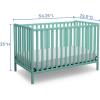 imageDelta Children Heartland 4in1 Convertible Crib  Greenguard Gold Certified GreyAqua