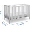 imageDelta Children Heartland 4in1 Convertible Crib  Greenguard Gold Certified GreyBianca White