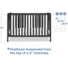 imageDelta Children Heartland 4in1 Convertible Crib  Greenguard Gold Certified GreyBlack