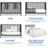 imageDelta Children Heartland 4in1 Convertible Crib  Greenguard Gold Certified GreyBlack