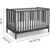imageDelta Children Heartland 4in1 Convertible Crib  Greenguard Gold Certified GreyCharcoal Grey
