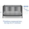 imageDelta Children Heartland 4in1 Convertible Crib  Greenguard Gold Certified GreyCharcoal Grey
