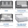 imageDelta Children Heartland 4in1 Convertible Crib  Greenguard Gold Certified GreyCharcoal Grey