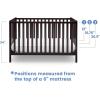 imageDelta Children Heartland 4in1 Convertible Crib  Greenguard Gold Certified GreyDark Chocolate