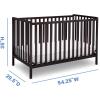 imageDelta Children Heartland 4in1 Convertible Crib  Greenguard Gold Certified GreyDark Chocolate