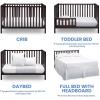 imageDelta Children Heartland 4in1 Convertible Crib  Greenguard Gold Certified GreyDark Chocolate