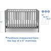 imageDelta Children Heartland 4in1 Convertible Crib  Greenguard Gold Certified GreyGrey