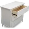 imageDelta Children Lancaster 3 Drawer Dresser with Changing Top and Interlocking Drawers  Greenguard Gold Certified GreyBianca White
