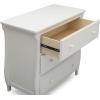 imageDelta Children Lancaster 3 Drawer Dresser with Changing Top and Interlocking Drawers  Greenguard Gold Certified GreyBianca White