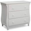 imageDelta Children Lancaster 3 Drawer Dresser with Changing Top and Interlocking Drawers  Greenguard Gold Certified GreyBianca White