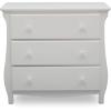 imageDelta Children Lancaster 3 Drawer Dresser with Changing Top and Interlocking Drawers  Greenguard Gold Certified GreyBianca White