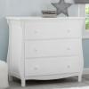imageDelta Children Lancaster 3 Drawer Dresser with Changing Top and Interlocking Drawers  Greenguard Gold Certified GreyBianca White