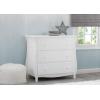 imageDelta Children Lancaster 3 Drawer Dresser with Changing Top and Interlocking Drawers  Greenguard Gold Certified GreyBianca White