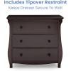 imageDelta Children Lancaster 3 Drawer Dresser with Changing Top and Interlocking Drawers  Greenguard Gold Certified GreyDark Chocolate