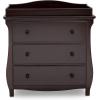 imageDelta Children Lancaster 3 Drawer Dresser with Changing Top and Interlocking Drawers  Greenguard Gold Certified GreyDark Chocolate