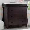 imageDelta Children Lancaster 3 Drawer Dresser with Changing Top and Interlocking Drawers  Greenguard Gold Certified GreyDark Chocolate