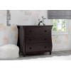 imageDelta Children Lancaster 3 Drawer Dresser with Changing Top and Interlocking Drawers  Greenguard Gold Certified GreyDark Chocolate