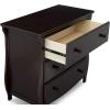 imageDelta Children Lancaster 3 Drawer Dresser with Changing Top and Interlocking Drawers  Greenguard Gold Certified GreyDark Chocolate