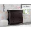 imageDelta Children Lancaster 3 Drawer Dresser with Changing Top and Interlocking Drawers  Greenguard Gold Certified GreyDark Chocolate