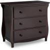 imageDelta Children Lancaster 3 Drawer Dresser with Changing Top and Interlocking Drawers  Greenguard Gold Certified GreyDark Chocolate